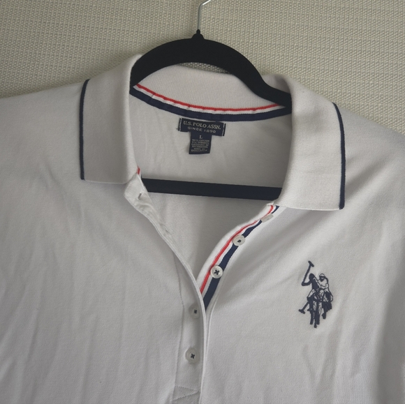 US Polo Association White Cotton Casual Dress  Collared Pullover - Picture 8 of 12